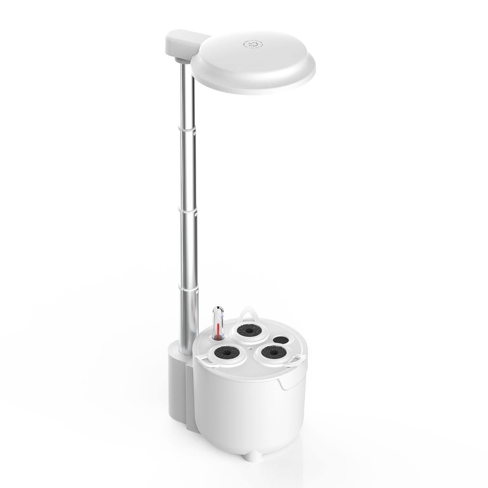3 Pods Hydroponic Growing System - Indoor Garden with LED Light, Adjustable Height, and Removable 0.75L Water Tank